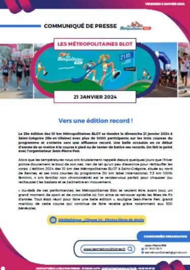 Communique de Presse