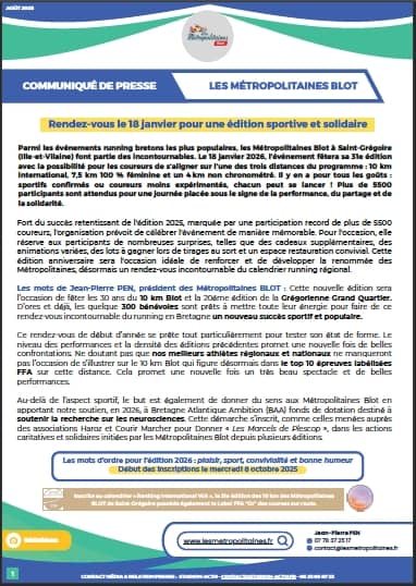 Communique de Presse